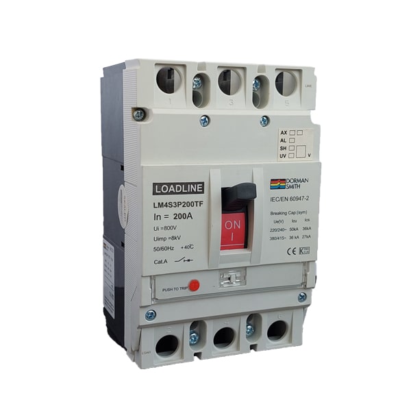 کلیداتوماتیک کامپکت|دورمن اسمیت| 200 آمپر |غیرقابل تنظیم |مدل LM4S3P200TF